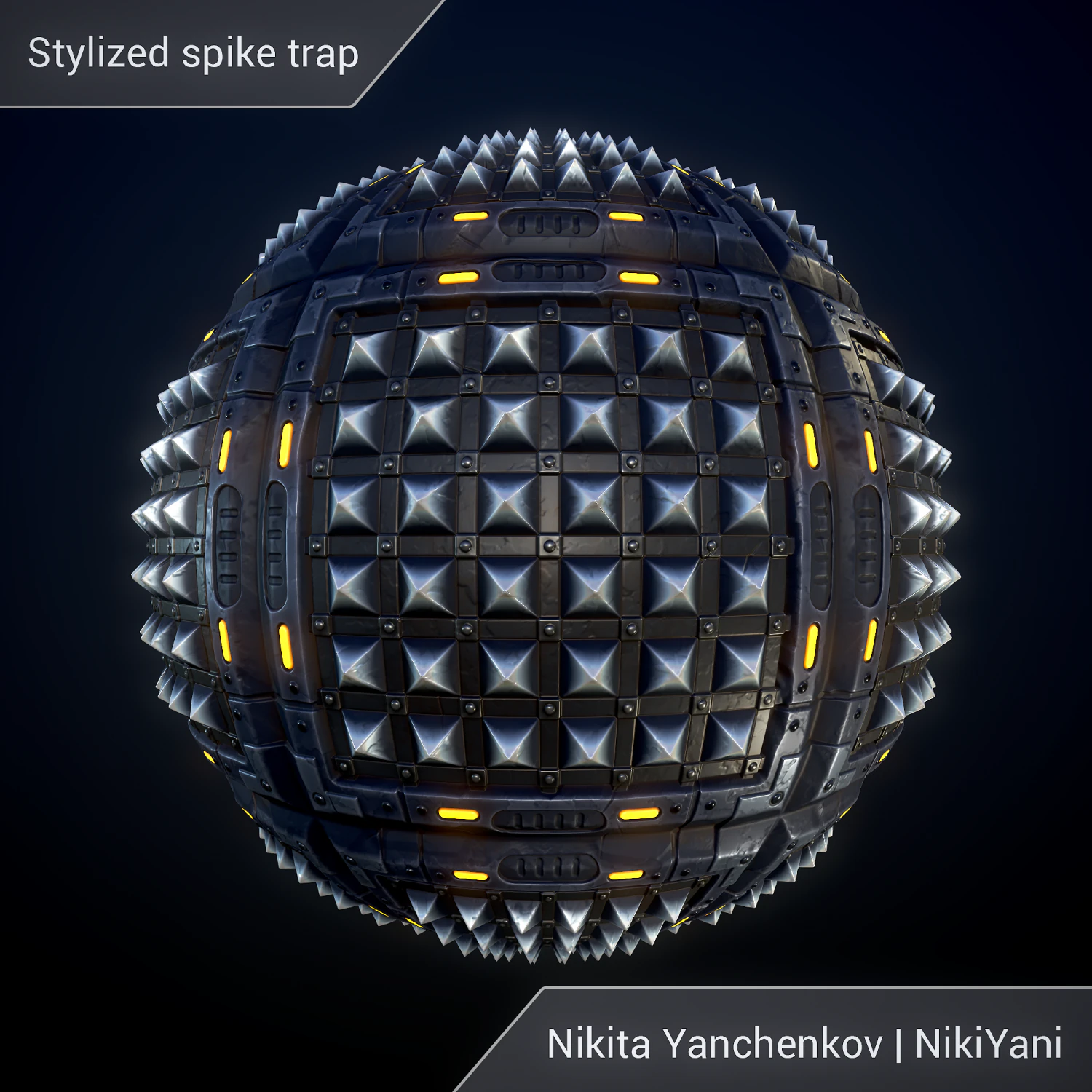 stylized spike trap CG Textures .c4d .max .obj .3ds .fbx .stl .blend
