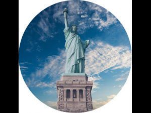 lithophan medal statue of liberty 3D Print Model