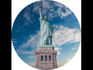 lithophan medal statue of liberty 3D Print Model