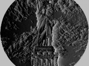 lithophan medal statue of liberty 3D Print Model