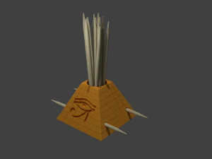 이쑤시개 홀더 피라미드 3D 프린트 모델