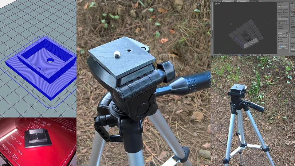 tripod plate 3D Print Model .c4d .max .obj .3ds .fbx .stl .blend 