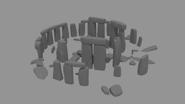 stonehenge 3Dプリントモデル .c4d .max .obj .3ds .fbx .stl .blend 