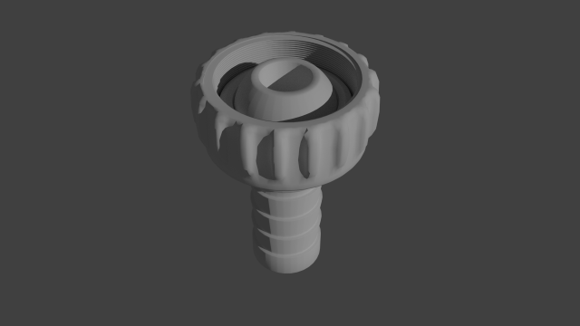 hydraulic fitting 3-4 3Dプリントモデル .c4d .max .obj .3ds .fbx .stl .blend 