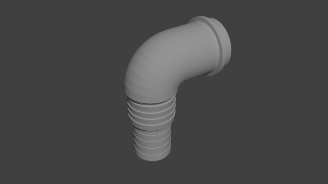 washing machine drain connection 3D Print Model .c4d .max .obj .3ds .fbx .stl .blend 