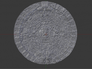aztec sun stone 3Dプリントモデル