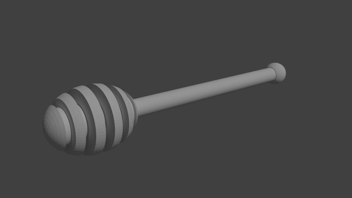 spoon for honey 3D Print Model .c4d .max .obj .3ds .fbx .stl .blend 
