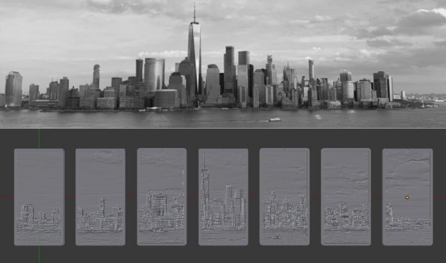 segmented lithophane of the manhattan skyline Modèles 3D en vedette .c4d .max .obj .3ds .fbx .stl .blend 