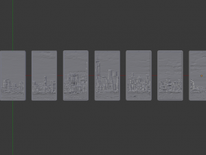 segmented lithophane of the manhattan skyline Modèles 3D en vedette