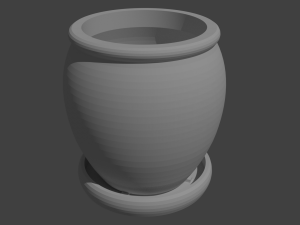 Collectible jars for succulents to be printed with composite materials with marble effect or similar 3D Print Model