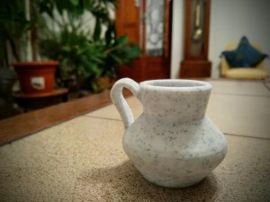 用具有大理石效果或类似效果的复合材料印刷的多肉植物收藏罐 3D 打印模型