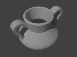 用具有大理石效果或类似效果的复合材料印刷的多肉植物收藏罐 3D 打印模型