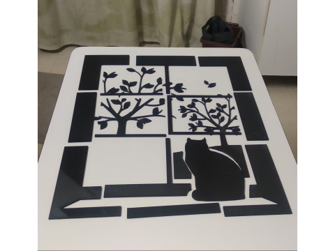 Window with cat 3D Принт Модель