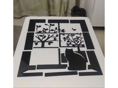 Window with cat 3D Print Model