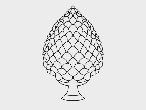 Sicilian decorative pine cone 3D Print Model