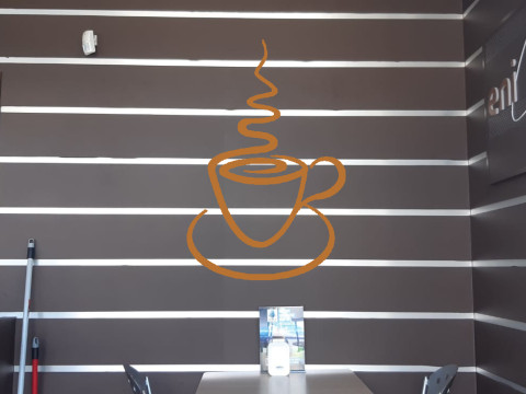 Stylized wall coffee cup made up of 21 parts to be assembled with toothpicks as in the attached fig Modèles 3D en vedette