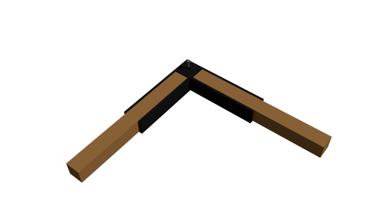 Angle bracket for 8mm wooden strips Ideal for creating DIY mosquito net frames Model Cetak 3D .c4d .max .obj .3ds .fbx .stl .blend 