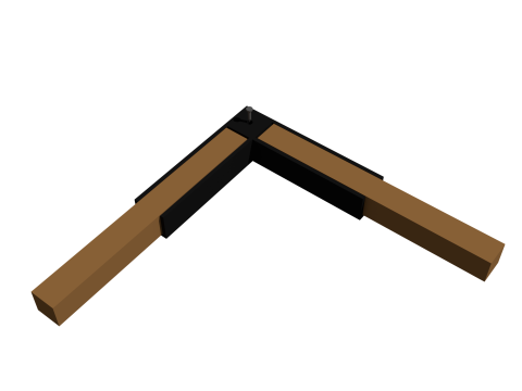 Angle bracket for 8mm wooden strips Ideal for creating DIY mosquito net frames Model do druku 3D