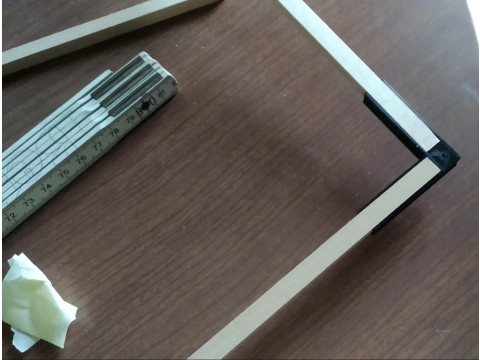 Angle bracket for 8mm wooden strips Ideal for creating DIY mosquito net frames Model Cetak 3D