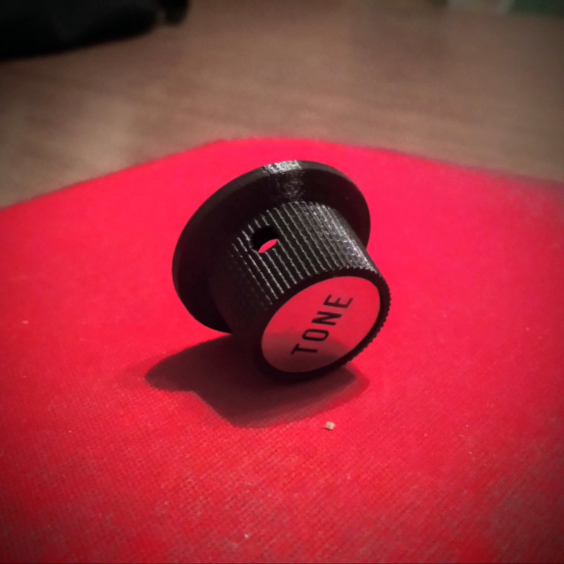 Vintage Electric Guitar Tone Control Knob With 6mm Insert Modelo de impresión 3D .c4d .max .obj .3ds .fbx .stl .blend 