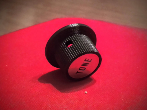 Vintage Electric Guitar Tone Control Knob With 6mm Insert Modello di stampa 3D