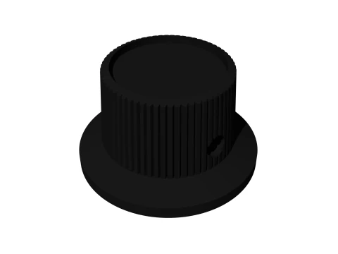 Vintage Electric Guitar Tone Control Knob With 6mm Insert 3D Print Model