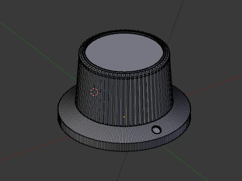 Vintage Electric Guitar Tone Control Knob With 6mm Insert 3D Print Model