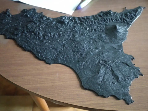 Sicília e ilhas Modelo de Impressão 3D