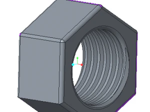 dado e bullone Modello 3D