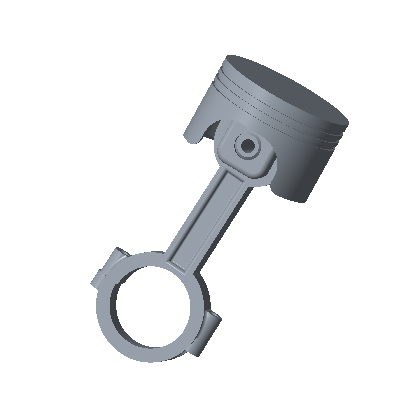 piston and connecting rod 3D Model .c4d .max .obj .3ds .fbx .stl .blend 