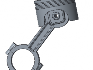 piston and connecting rod 3D Model