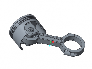 piston and connecting rod 3D Model