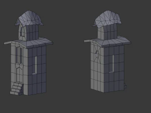 toon buildings pack 3D Model