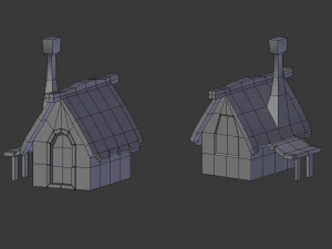 toon buildings pack 3D Model