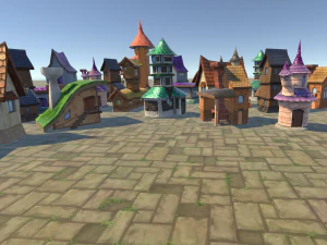toon buildings pack v2 3D Model
