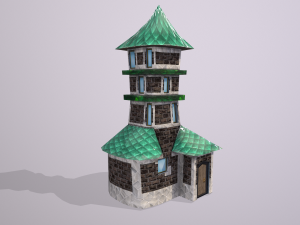 toon buildings pack v2 3D Model