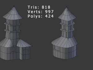 toon buildings pack v2 3D Model