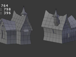 toon buildings pack v2 3D Model