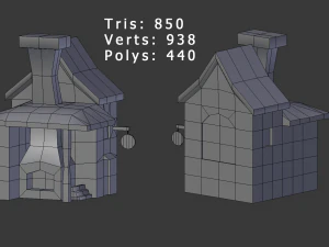 toon buildings pack v2 3D Model