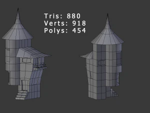 toon buildings pack v2 3D Model