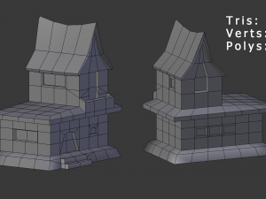 toon buildings pack v2 3D Model