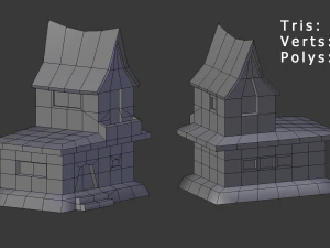 toon buildings pack v2 3D Model