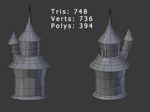toon buildings pack v2 3D Model