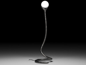 outdoor lampin the style of a snake Model 3D