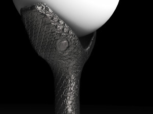 outdoor lampin the style of a snake Model 3D