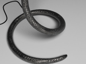 outdoor lampin the style of a snake Model 3D