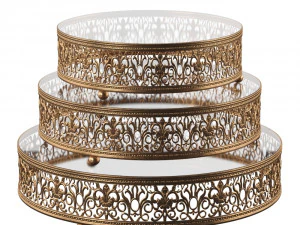 wyoming mirror top cake stand 3 piece riser set 3D Model