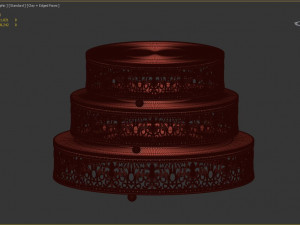 wyoming mirror top cake stand 3 piece riser set 3D Model