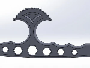 brass knuckles t-wrench 3D Print Model