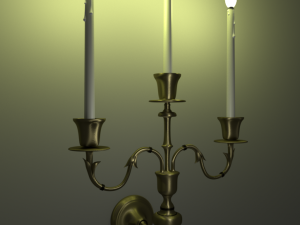 modern wall mounted candlestick candelabra Modelo 3D